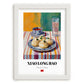 Xiao Long Bao – Colorful Oil Painting, Chinese Food Poster, placed in minimal white frame