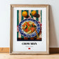 Chow Mein – Art, Chinese Food Still Life, in wooden frame leaning on the floor