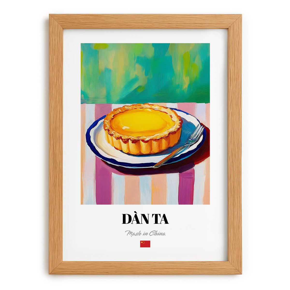 Dàn Tǎ – Art, Chinese Dessert Wall Painting, set in oak frame