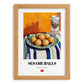 Sesame Balls (Jiān Dùi) – Oil Painting, Chinese Dessert Illustration, set in oak frame