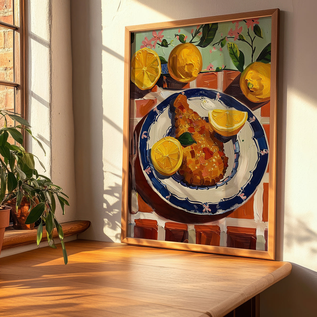 Schnitzel – Oil Painting, German Food Wall Decor, clean layout with no caption