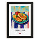 Schnitzel – Oil Painting, German Food Print, in sleek black frame