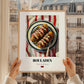 Rouladen – on Striped Tablecloth, German Food Print, styled in a charming Paris street view