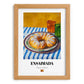 Ensaimada – Colorful Oil Painting, Spanish Pastry Wall Decor, set in oak frame