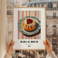 Baba au Rhum – on Striped Tablecloth, French French Dessert Still Life, styled in a charming Paris street view