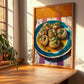 Escargots de Bourgogne – Colorful Oil Painting, French Food Painting, clean layout with no caption