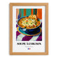 Soupe à l’Oignon – Colorful Oil Painting, French Food Poster, set in oak frame