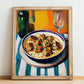 Blanquette de Veau – Oil Painting, French Food Wall Painting, no-text version framed in wood