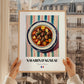 Navarin d’Agneau – on Striped Tablecloth, French Food Wall Art, styled in a charming Paris street view