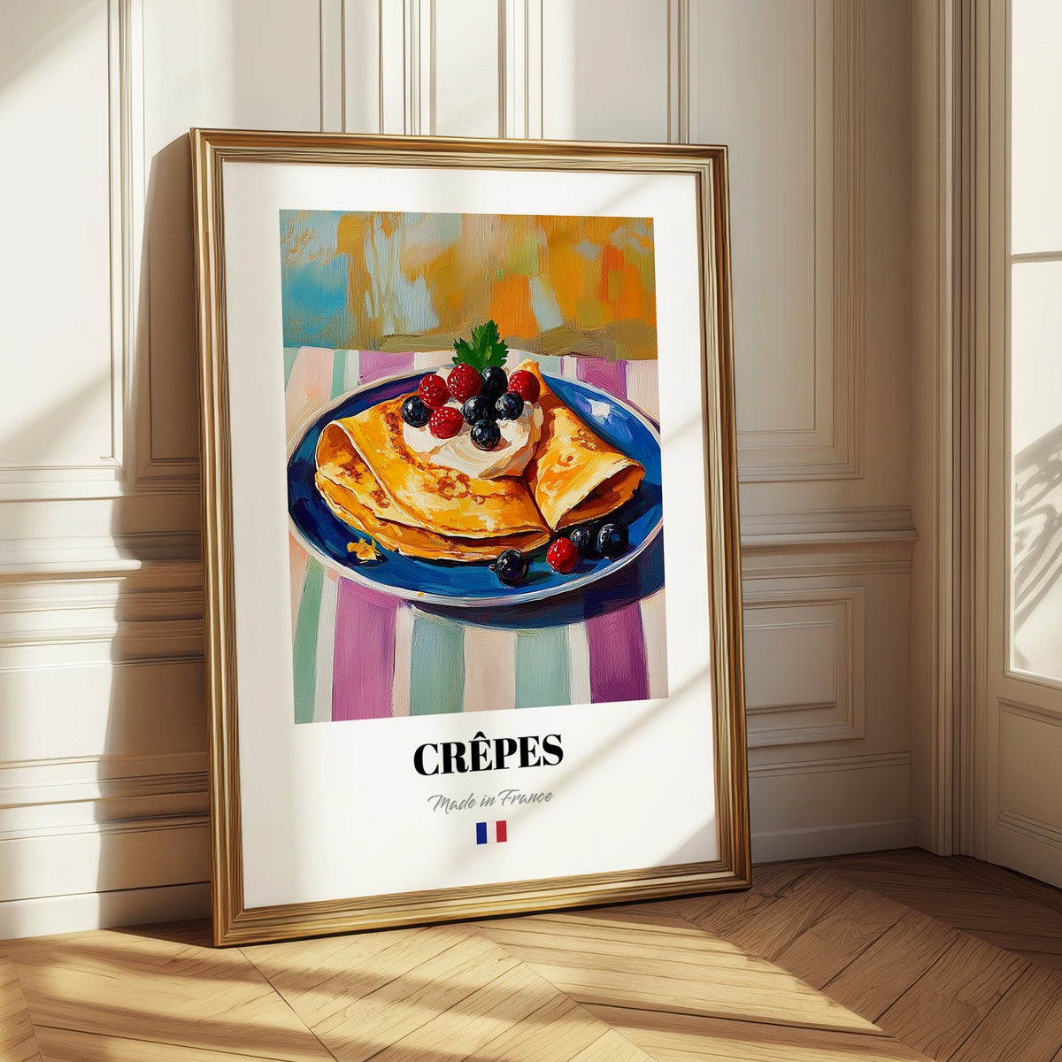 Crêpes – Art, French French Pastry Painting 