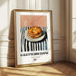 Galette Bretonne – on Striped Tablecloth, French Pastry Print 