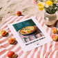 Brandade de Morue – on Striped Tablecloth, French Food Painting, unframed on coastal sand
