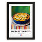 Courgette Gratin – Colorful Oil Painting, French Food Illustration, in sleek black frame