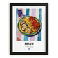 Briám – Colorful Oil Painting, Greek Food Wall Decor, in sleek black frame