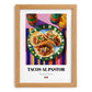 Tacos al Pastor – Oil Painting, Mexican Food Wall Painting, set in oak frame