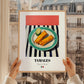 Tamales – on Striped Tablecloth, Mexican Food Wall Decor, styled in a charming Paris street view