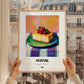 Sernik – Colorful Oil Painting, Polish Dessert Illustration, styled in a charming Paris street view