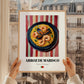 Arroz de Marisco – on Striped Tablecloth, Portuguese Food Wall Decor, styled in a charming Paris street view