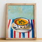 Tarhana Çorbası – Art, Turkish Food Wall Decor, no-text version framed in wood