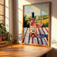Côtes De Provence Rosé – French Hilltop Café Scene, French Wine Print, clean layout with no caption