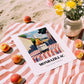 Monbazillac – French Urban Café Scene, French Wine Wall Art, unframed on coastal sand