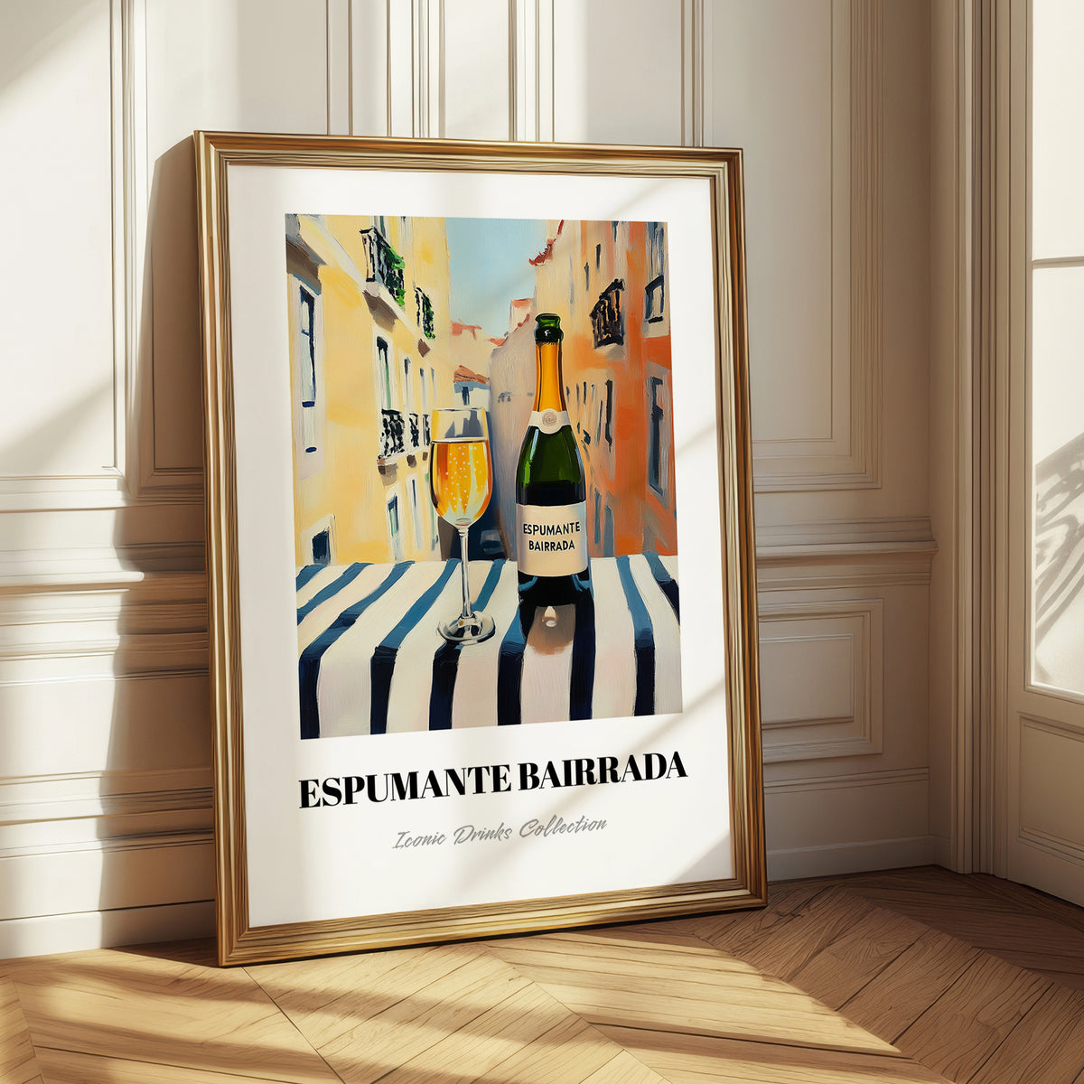Espumante Bairrada – Portuguese Outdoor Café Scene, Portuguese Sparkling Wine Wall Poster