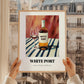 White Port – on Striped Tablecloth, Portuguese Dessert Wine Poster, styled in a charming Paris street view