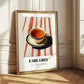 Earl Grey – on Striped Tablecloth, English Tea Still Life