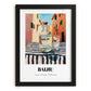 Pu-erh Tea – Chinese Urban Café Scene, Chinese Tea Poster, in sleek black frame