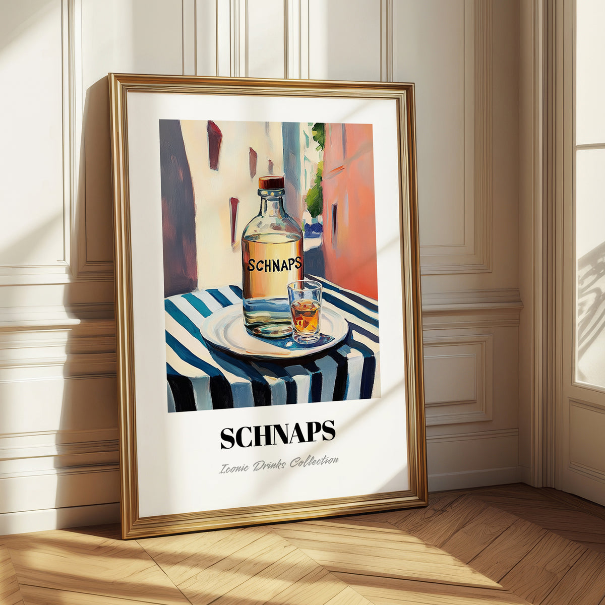 Schnaps – Austrian Outdoor Café Scene, Austrian Spirit Painting