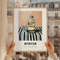 Jenever – on Striped Tablecloth, Dutch Beer Wall Decor, styled in a charming Paris street view