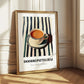 Doodh Patti Chai – on Striped Tablecloth, Pakistani Tea Painting