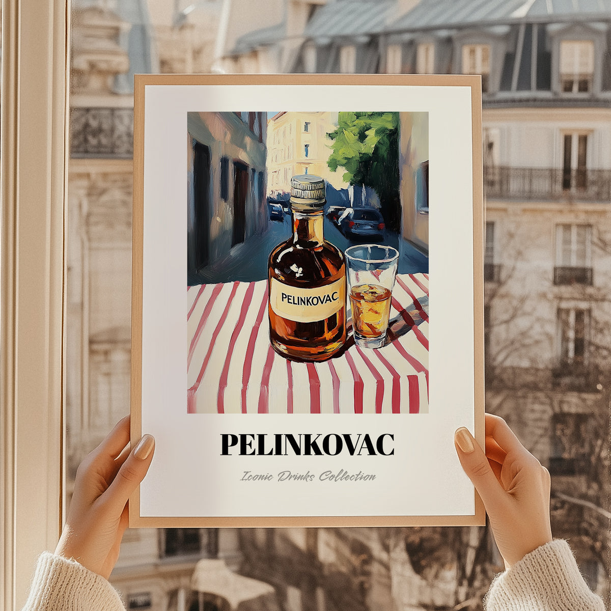 Pelinkovac – Croatian Urban Café Scene, Croatian Spirit Still Life, styled in a charming Paris street view