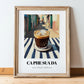 Cà Phê Sữa Đá – Vietnamese Street Café Scene, Vietnamese Coffee Painting, in wooden frame leaning on the floor