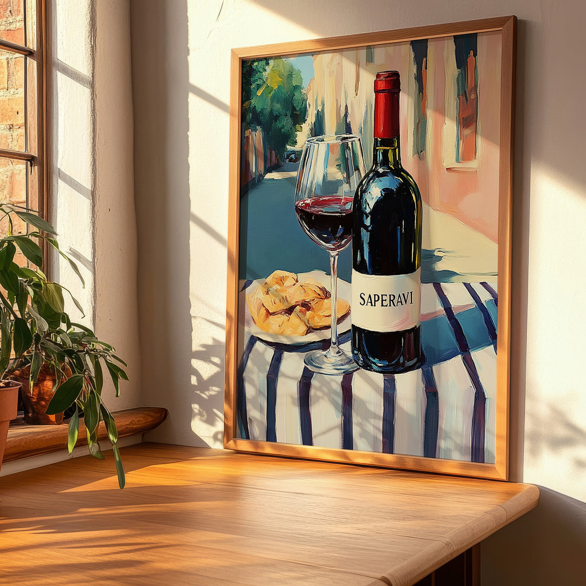Saperavi – Georgian Café on the Corner, Georgian Wine Wall Decor, clean layout with no caption
