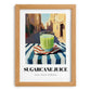 Sugarcane Juice – Egyptian Outdoor Café Scene, Egyptian Beverage Wall Decor, set in oak frame