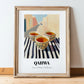 Qahwa – Saudi Café on the Corner, Saudi Coffee Still Life, in wooden frame leaning on the floor