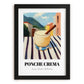 Ponche Crema – Venezuelan Outdoor Café Scene, Venezuelan Spirit Still Life, in sleek black frame