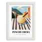 Ponche Crema – Venezuelan Outdoor Café Scene, Venezuelan Spirit Still Life, placed in minimal white frame