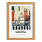 Slivovka – Slovenian Street Café Scene, Slovenian Spirit Still Life, set in oak frame