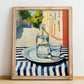 Akvavit – Danish Café on the Corner, Danish Spirit Still Life, no-text version framed in wood