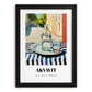 Akvavit – Danish Café on the Corner, Danish Spirit Still Life, in sleek black frame