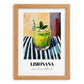 Limonana – Israeli Street Café Scene, Israeli Spirit Print, set in oak frame