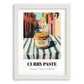Curry Paste – Italian Urban Café Scene, Shelf Stock Art, placed in minimal white frame