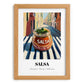 Salsa – Italian Outdoor Café Scene, Larder Still Life, set in oak frame