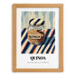 Quinoa – on Striped Tablecloth, Larder Still Life, set in oak frame