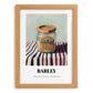 Barley – on Striped Tablecloth, Food Stash Still Life, set in oak frame