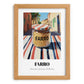 Farro – Italian Café on the Corner, Grocery Illustration, set in oak frame
