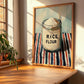 Rice Flour – on Striped Tablecloth, Dough Still Life, clean layout with no caption