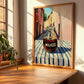 Molasses – Italian Street Café Scene, Sweetener Illustration, clean layout with no caption